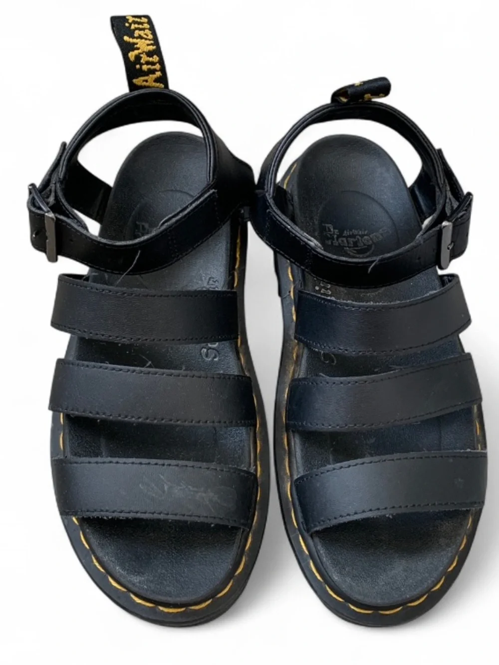 Dr. Martens Blaire Black Strappy Leather Sandals